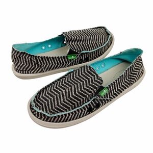 Sanuk Donna Deco Sidewalk Surfer Shoes Size 7